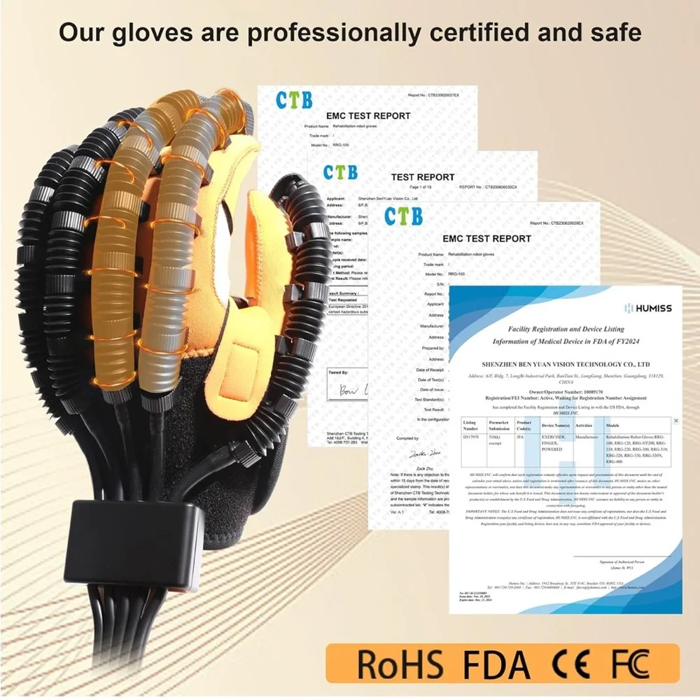 Upgraded rehability robot gloves left hand large new